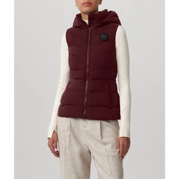 Canada Goose Burgundy Puffer Vest - Picture 2 of 4